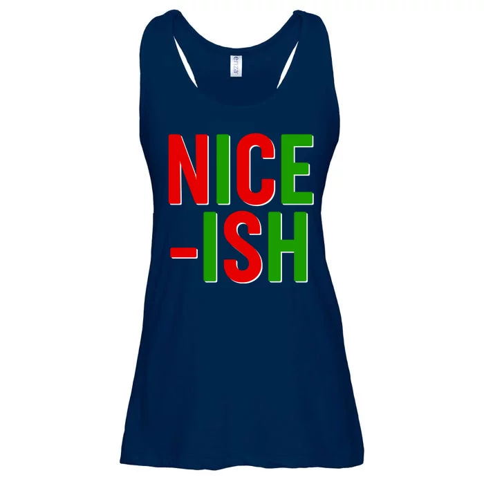 Funny Christmas Nice-ish Ladies Essential Flowy Tank