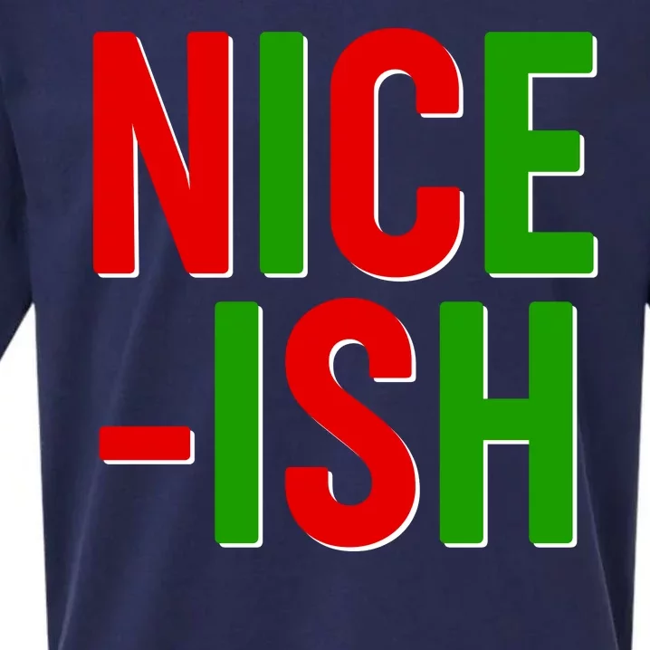 Funny Christmas Nice-ish Sueded Cloud Jersey T-Shirt