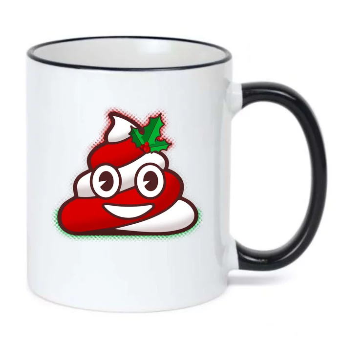 Funny Christmas Poop Emoji Black Color Changing Mug