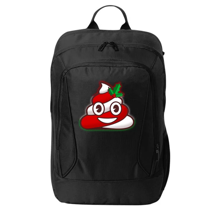 Funny Christmas Poop Emoji City Backpack