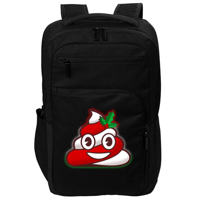 Funny Christmas Poop Emoji Impact Tech Backpack