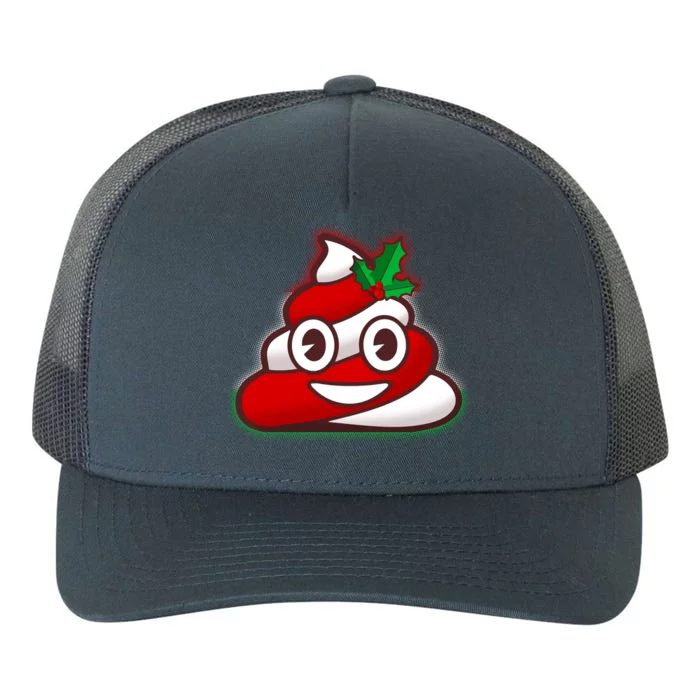 Funny Christmas Poop Emoji Yupoong Adult 5-Panel Trucker Hat