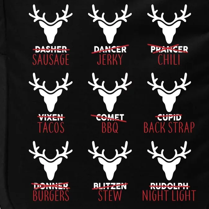 Funny Christmas Reindeer Names Impact Tech Backpack