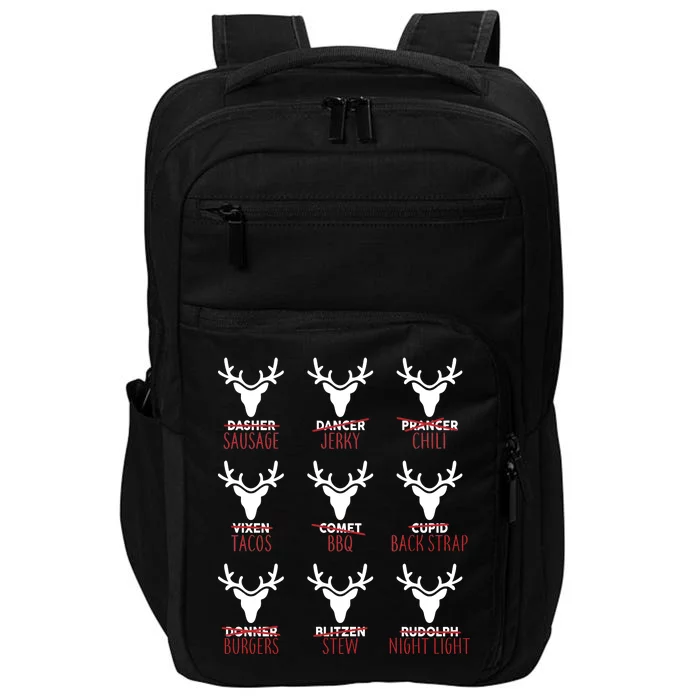 Funny Christmas Reindeer Names Impact Tech Backpack