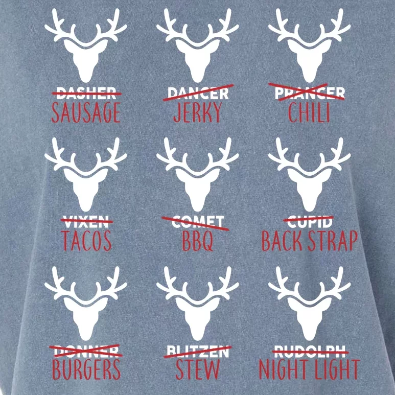 Funny Christmas Reindeer Names Garment-Dyed Women's Muscle Tee