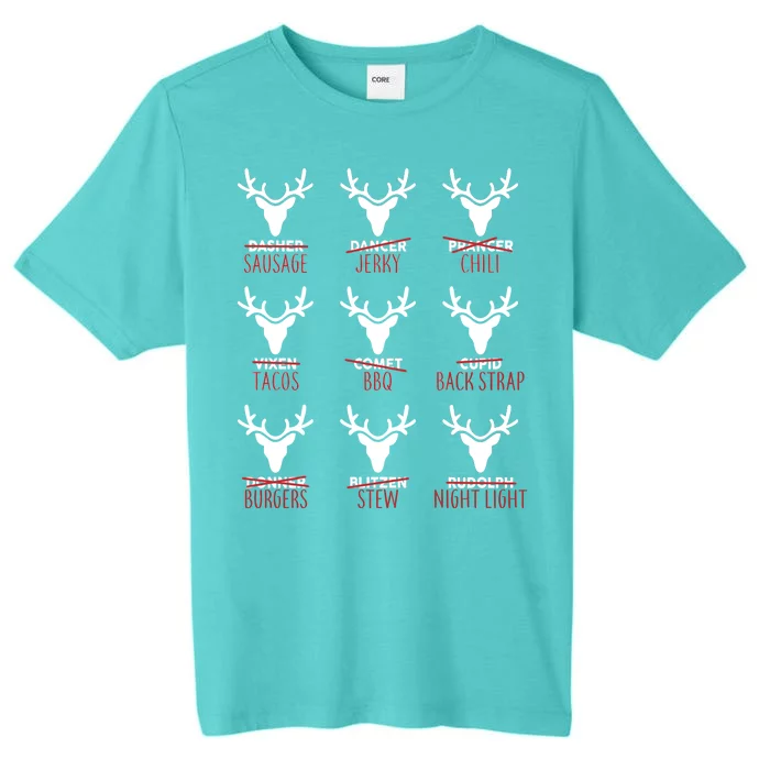 Funny Christmas Reindeer Names ChromaSoft Performance T-Shirt