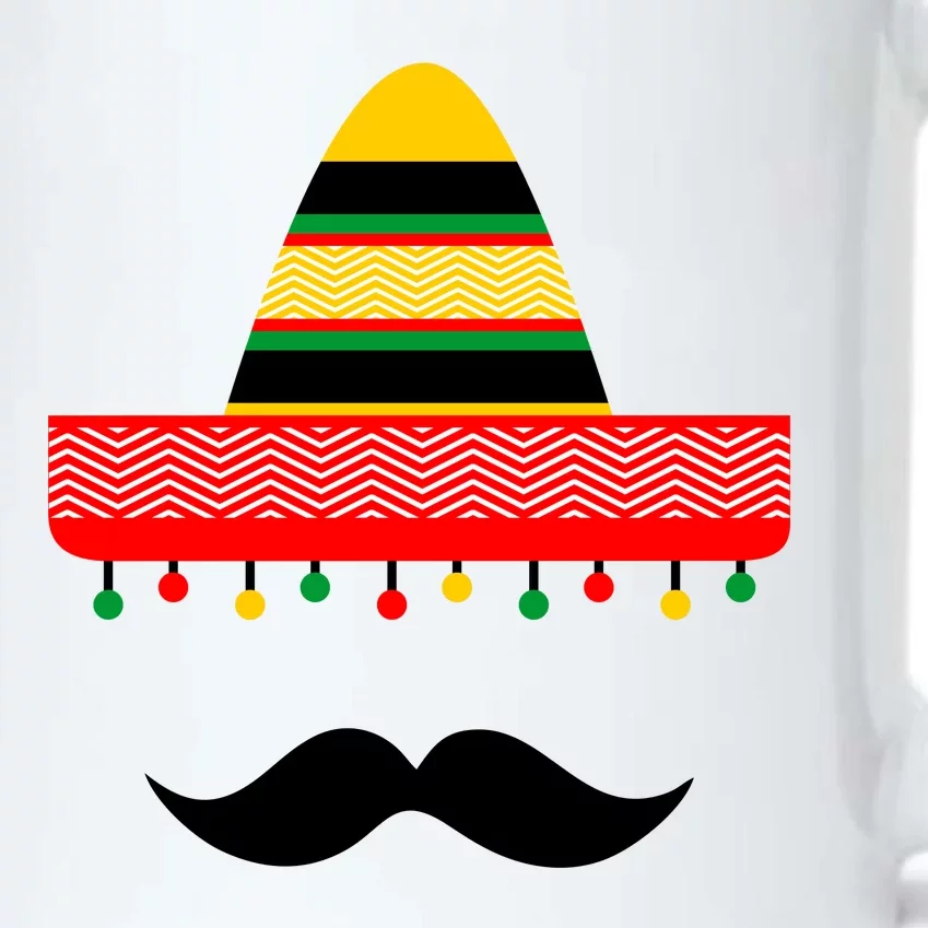 Funny Cinco De Mayo Mexican Hat Sombrero Mustache Black Color Changing Mug