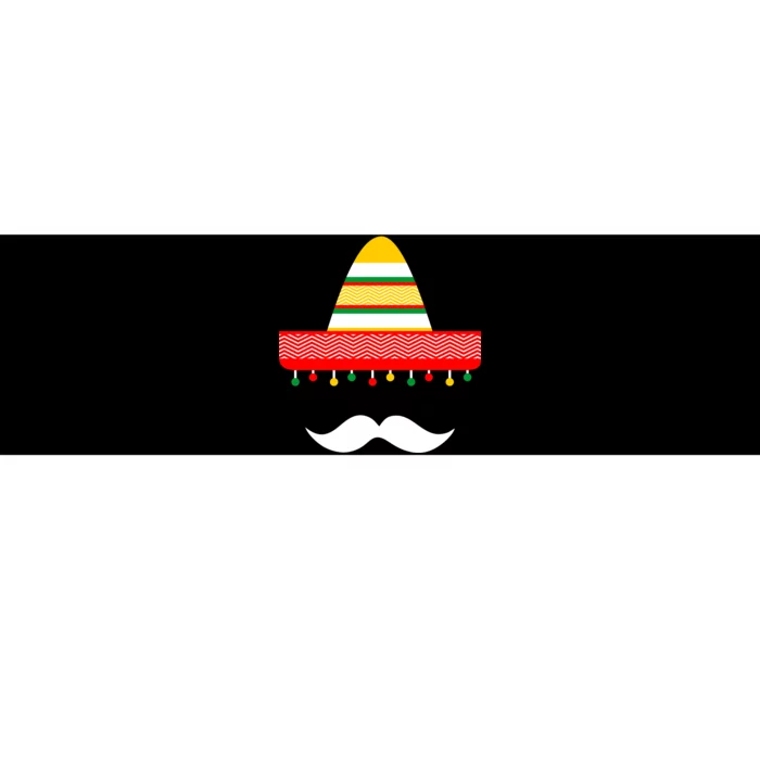 Funny Cinco De Mayo Mexican Hat Sombrero Mustache Bumper Sticker