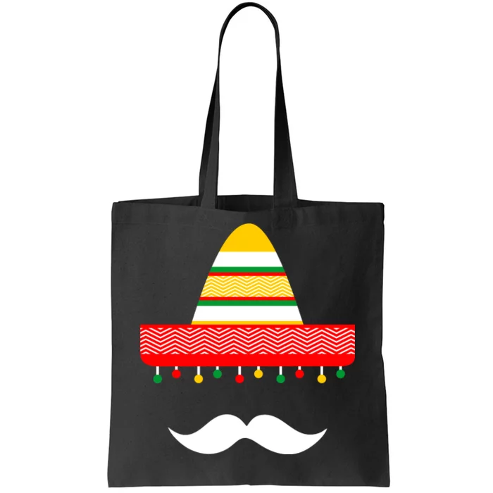 Funny Cinco De Mayo Mexican Hat Sombrero Mustache Tote Bag