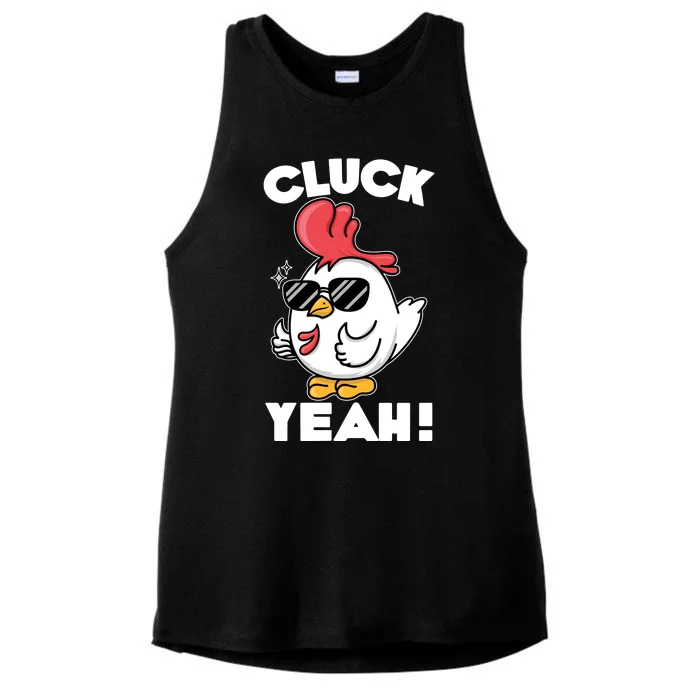 Funny Cluck Yeah! Cool Chicken Ladies Tri-Blend Wicking Tank