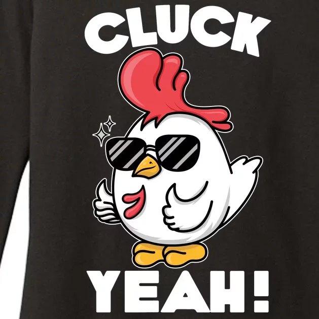 Funny Cluck Yeah! Cool Chicken Womens CVC Long Sleeve Shirt