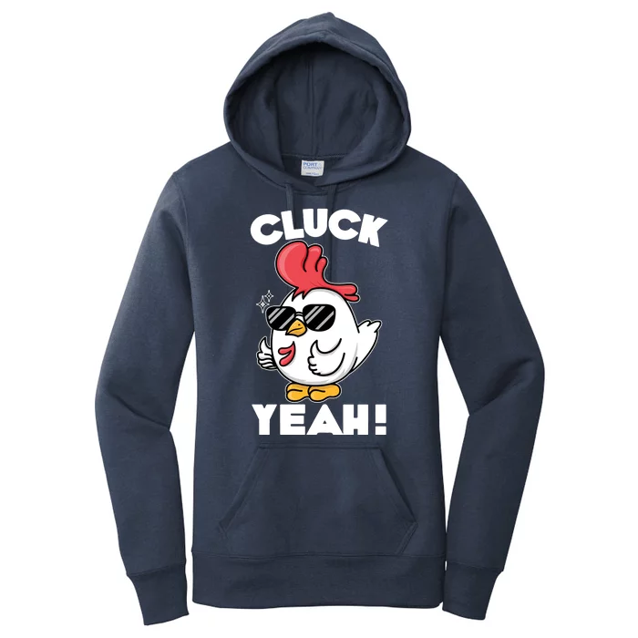 Funny Cluck Yeah! Cool Chicken Women's Pullover Hoodie