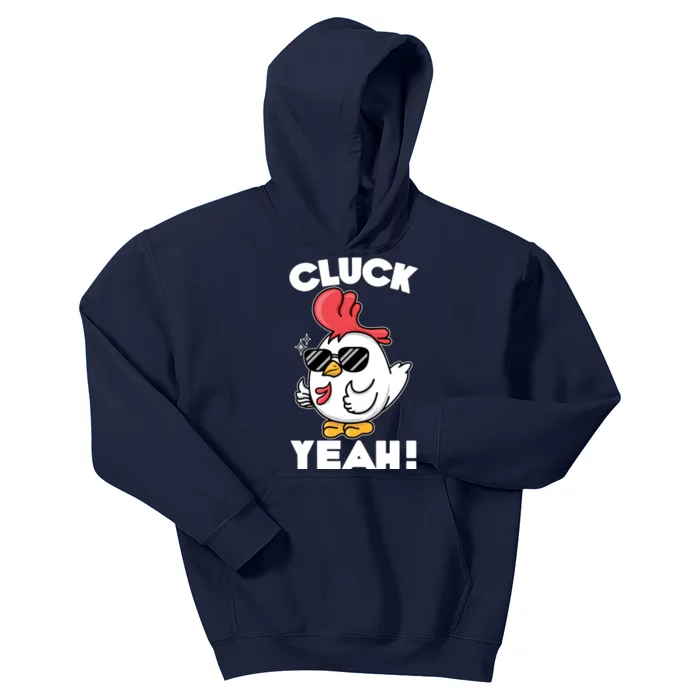 Funny Cluck Yeah! Cool Chicken Kids Hoodie