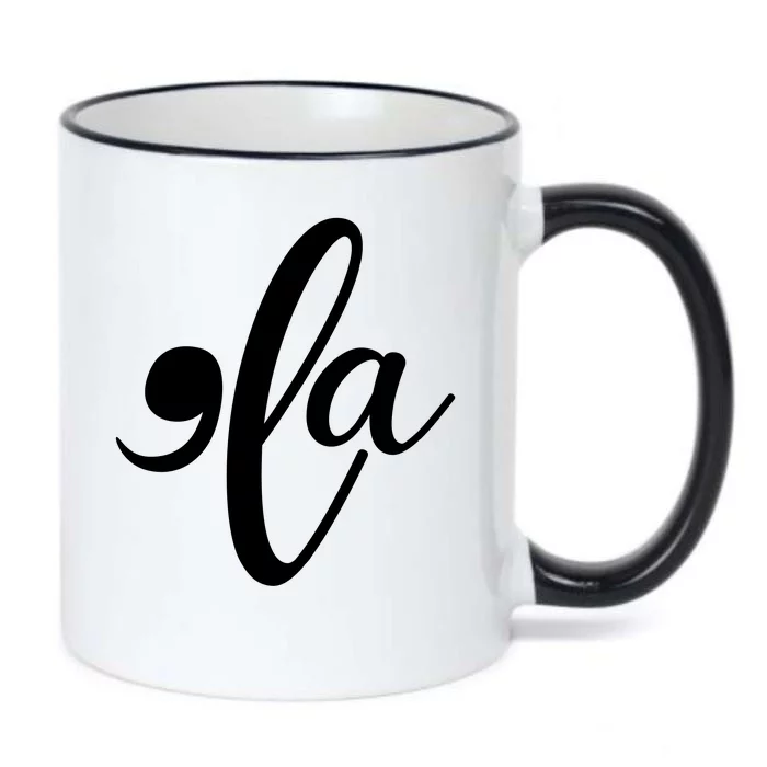 Funny Comma La Kamala Harris Black Color Changing Mug