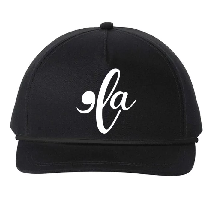 Funny Comma La Kamala Harris Snapback Five-Panel Rope Hat