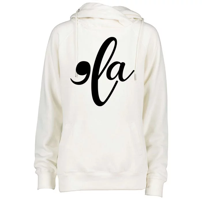 Funny Comma La Kamala Harris Womens Funnel Neck Pullover Hood