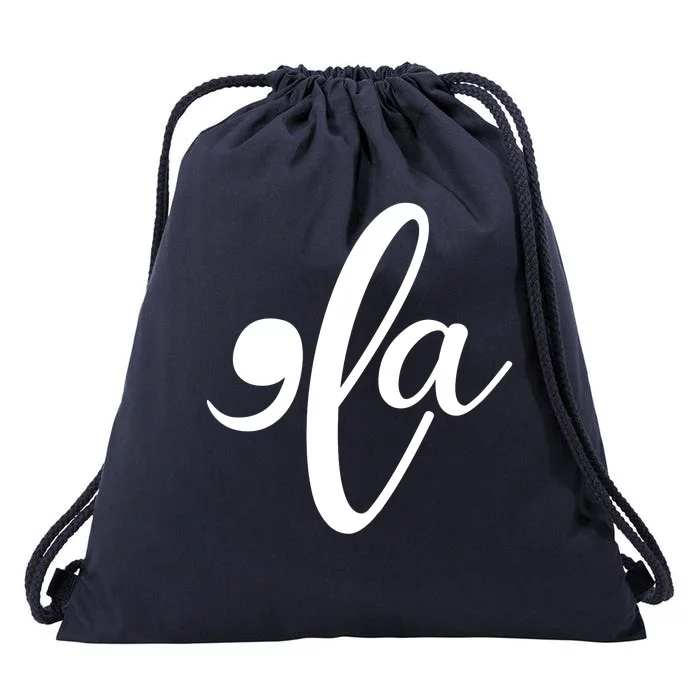 Funny Comma La Kamala Harris Drawstring Bag