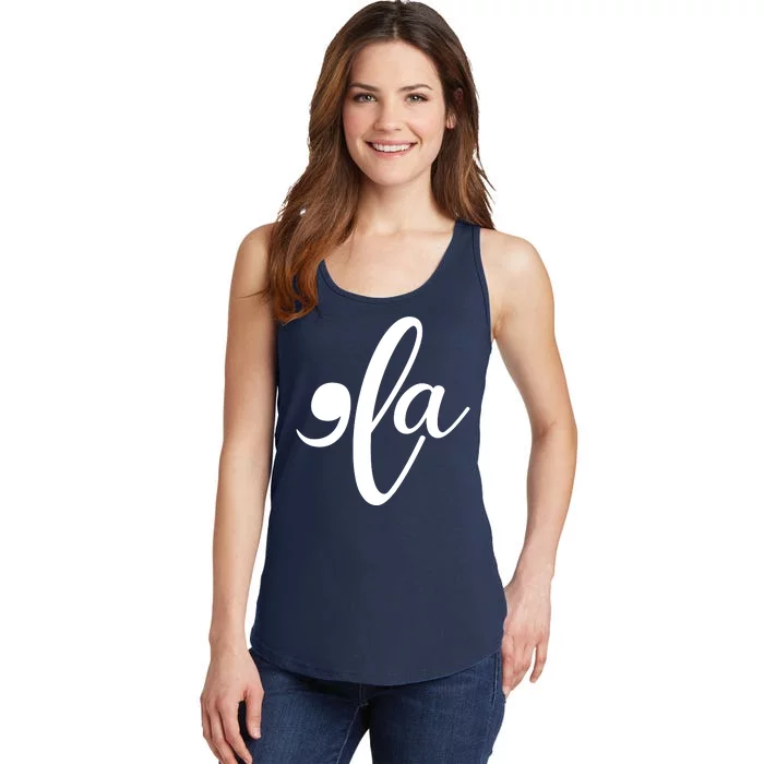 Funny Comma La Kamala Harris Ladies Essential Tank