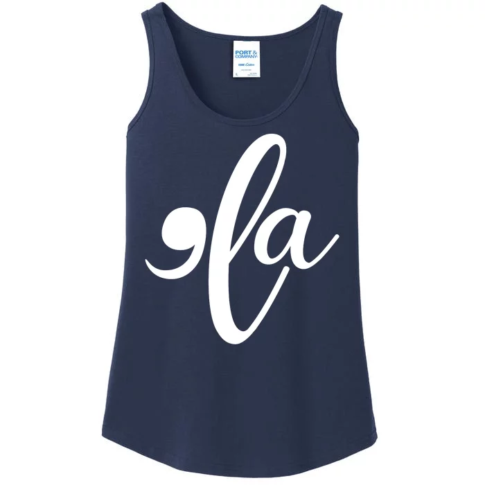 Funny Comma La Kamala Harris Ladies Essential Tank