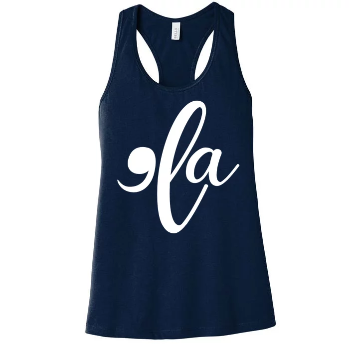 Funny Comma La Kamala Harris Women's Racerback Tank