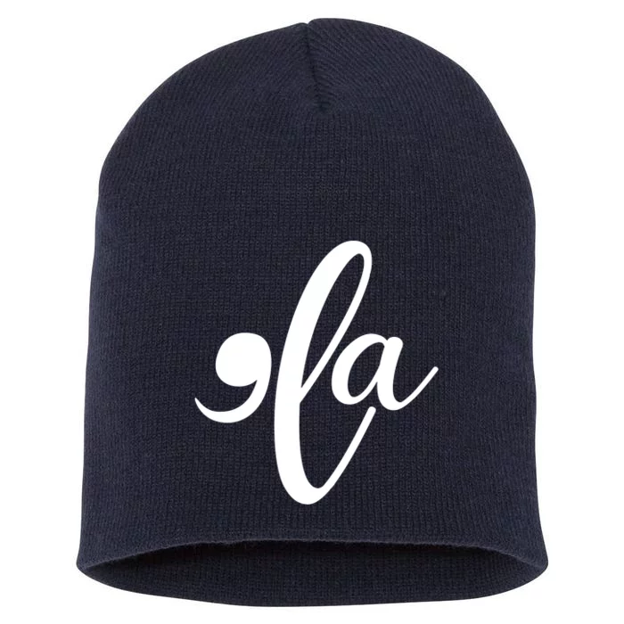 Funny Comma La Kamala Harris Short Acrylic Beanie