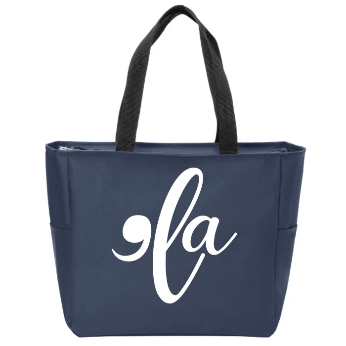 Funny Comma La Kamala Harris Zip Tote Bag