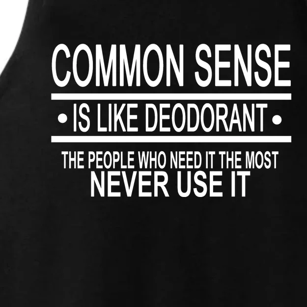 Funny Common Sense Sarcastic Meme Ladies Tri-Blend Wicking Tank