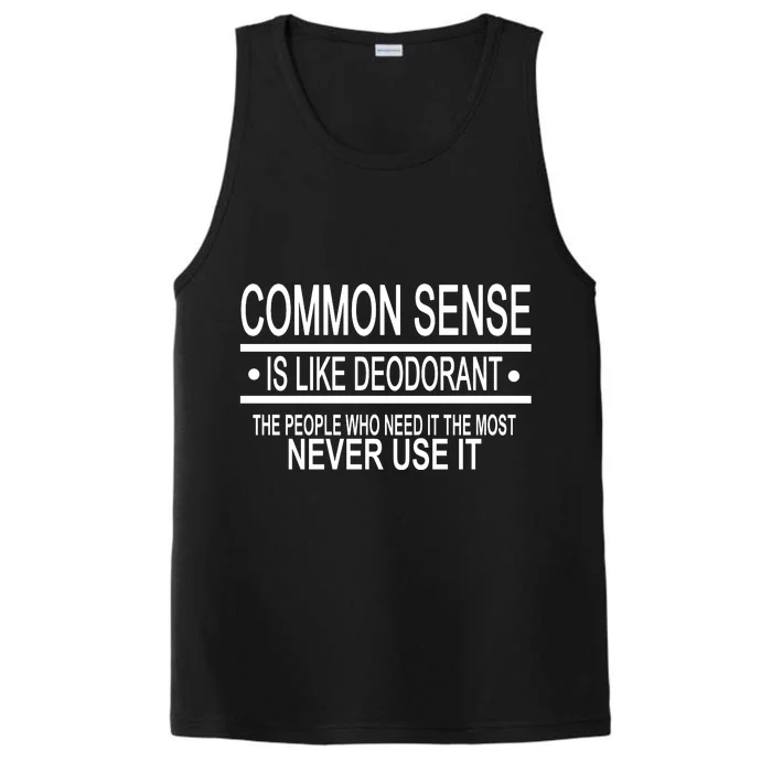 Funny Common Sense Sarcastic Meme Performance Tank