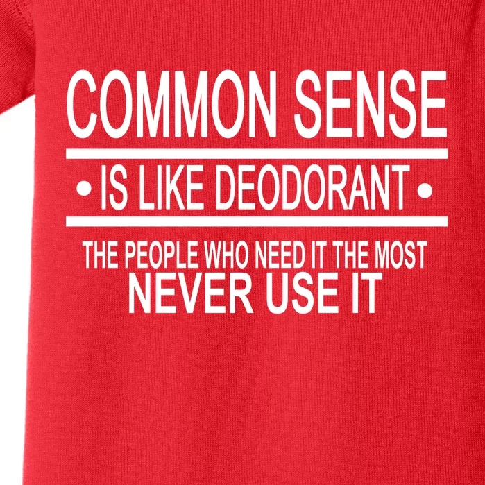 Funny Common Sense Sarcastic Meme Baby Bodysuit