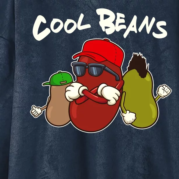 Funny Cool Beans Hooded Wearable Blanket