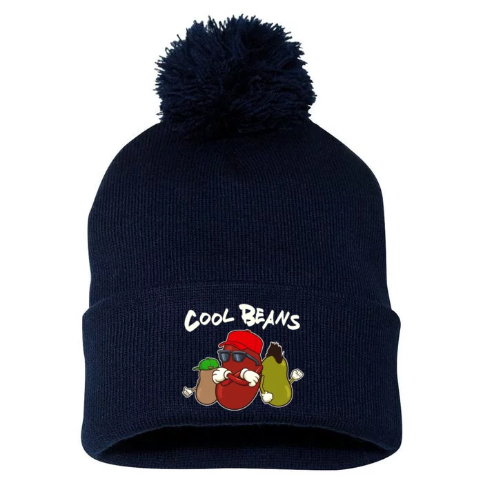 Funny Cool Beans Pom Pom 12in Knit Beanie