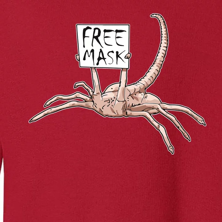 Funny Creepy Free Mask Alien Face Hugger Toddler Sweatshirt