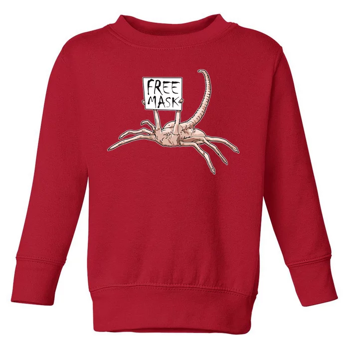 Funny Creepy Free Mask Alien Face Hugger Toddler Sweatshirt