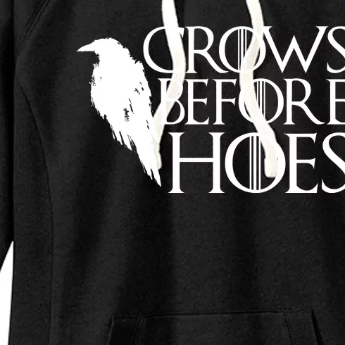 Funny Crows Before Hoes Women's Fleece Hoodie