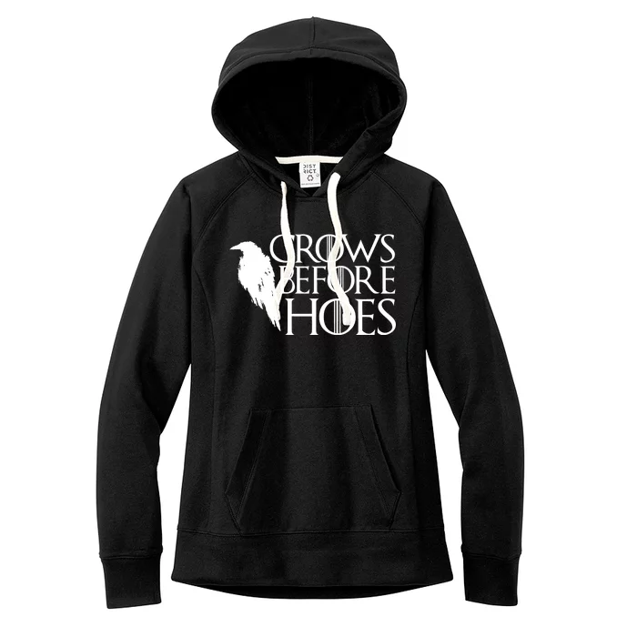 Funny Crows Before Hoes Women's Fleece Hoodie