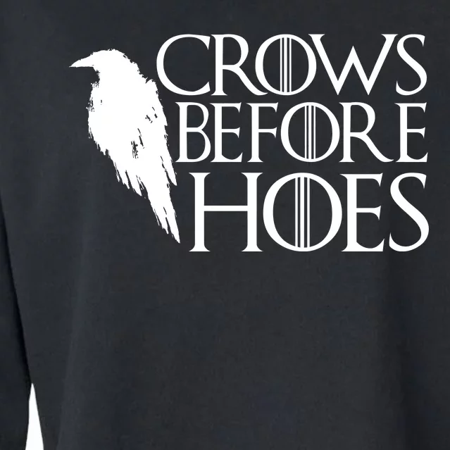 Funny Crows Before Hoes Cropped Pullover Crew