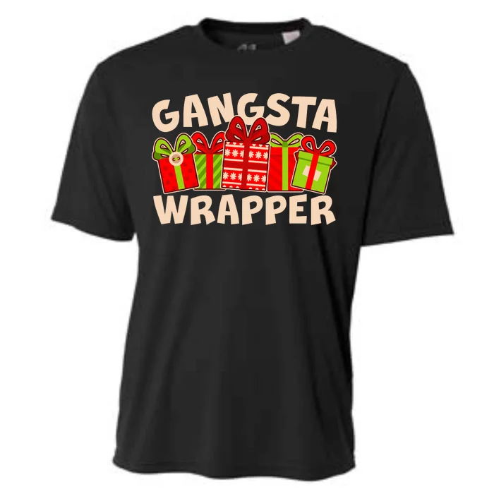 Funny Cute Christmas Gangsta Wrapper Cooling Performance Crew T-Shirt