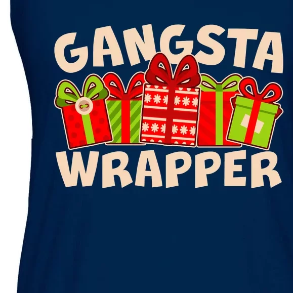 Funny Cute Christmas Gangsta Wrapper Ladies Essential Flowy Tank