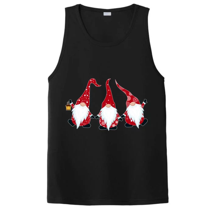 Funny Cute Christmas Gnomes Performance Tank