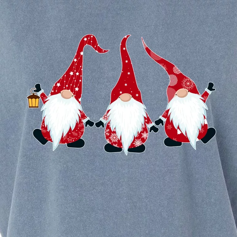 Funny Cute Christmas Gnomes Garment-Dyed Women's Muscle Tee