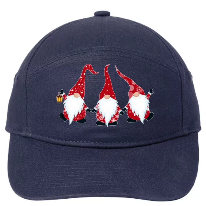 Funny Cute Christmas Gnomes 7-Panel Snapback Hat