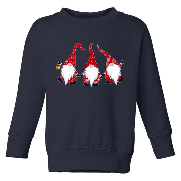 Funny Cute Christmas Gnomes Toddler Sweatshirt