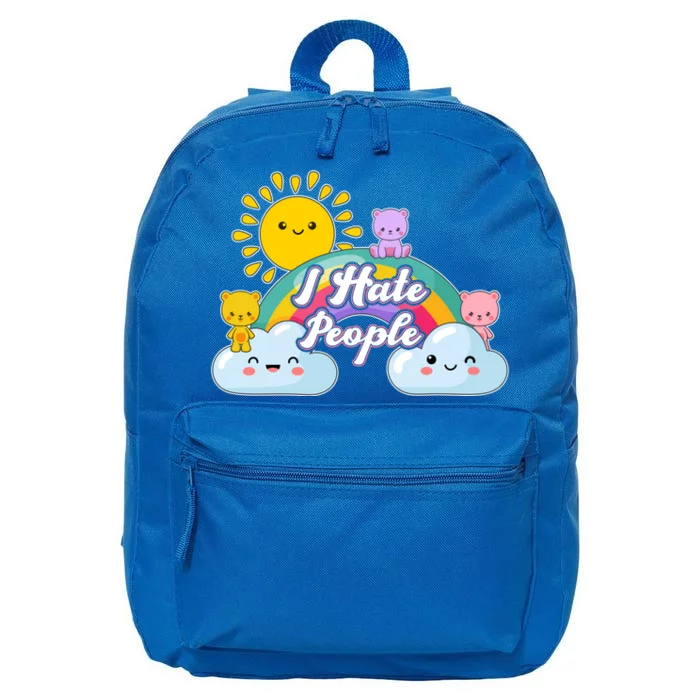 Funny Cute I Hate People 16 in Basic Backpack