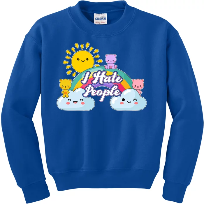 Funny Cute I Hate People Kids Sweatshirt