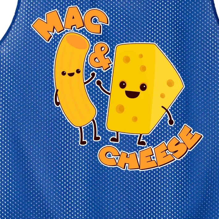 Funny Cute Mac & Cheese Mesh Reversible Basketball Jersey Tank