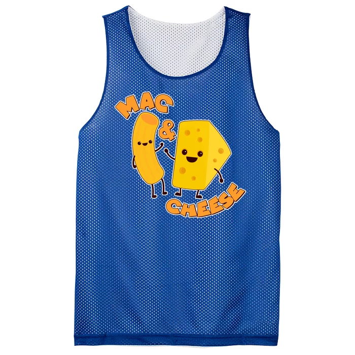 Funny Cute Mac & Cheese Mesh Reversible Basketball Jersey Tank