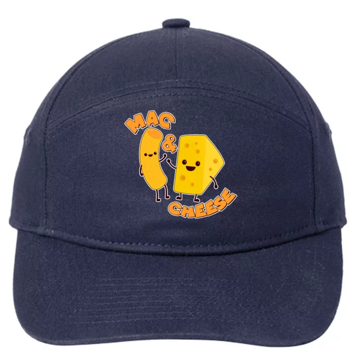 Funny Cute Mac & Cheese 7-Panel Snapback Hat