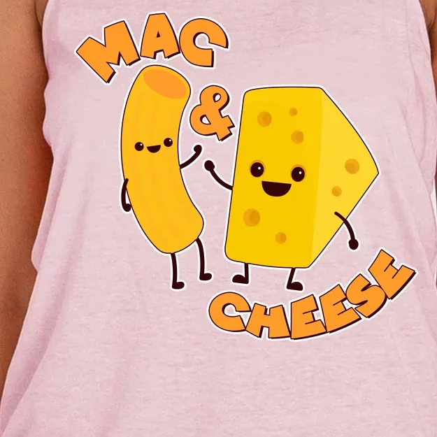 Funny Cute Mac & Cheese Women's Knotted Racerback Tank