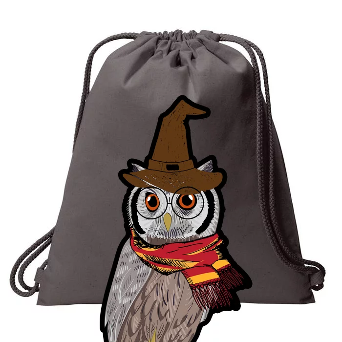 Funny Cute Owl Halloween Drawstring Bag