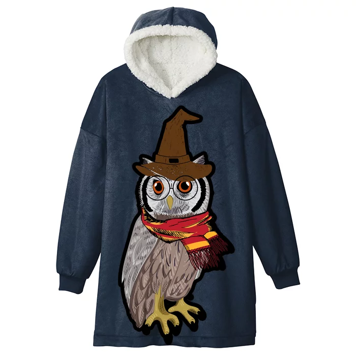 Funny Cute Owl Halloween Hooded Wearable Blanket